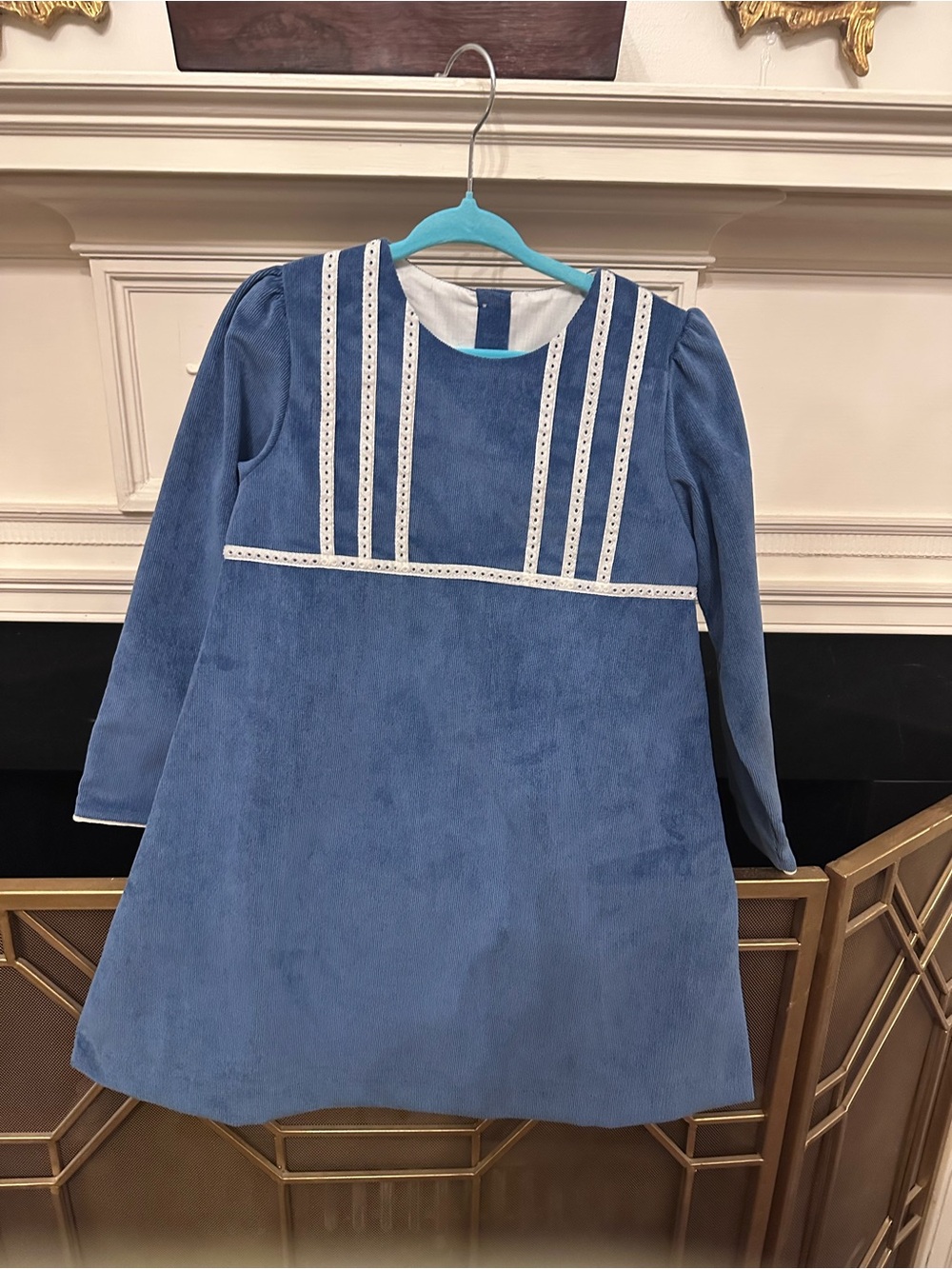 Dondolo blue corduroy girls' dress size 6